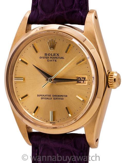 Rolex Oyster Perpetual Date 34 Ref. 1500 Yellow Gold 18K